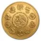 Preview: Unze Goldmünze Mexiko Libertad, goldglänzende Bullionmünze mit der Siegesgöttin ‚Winged Victory‘ im Vordergrund und Vulkanlandschaft im Hintergrund; Rückseite mit mexikanischem Staatswappen und Adler-Motiv.