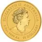 Preview: 1/2 Unze Goldmünze Australien 2021 Lunar Serie 3 mit Motiv Ochse aus 999,9 Feingold, Wertseite mit Porträt von Königin Elizabeth II.