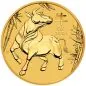 Preview: 1/2 Unze Goldmünze Australien 2021 Lunar Serie 3 mit Motiv Ochse aus 999,9 Feingold, Wertseite mit Porträt von Königin Elizabeth II.