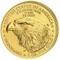 Preview: 1 Unze Goldmünze USA 2022 American Eagle aus 916,67 Gold mit Lady Liberty auf der Vorderseite und dem modernen Type-2-Weißkopfseeadler auf der Rückseite.