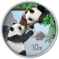 Preview: 30 Gramm Silbermünze China 2023 - Panda in Farbe | Variante 1