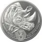 Preview: 5 Rand | 1 Unze Silbermünze Südafrika 2022 | Serie: Big Five II - Motiv: Nashorn | 3. Ausgabe
