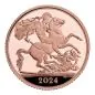 Preview: Großbritannien 1/2 Pfund Sovereign Goldmünze 2024 in Polierte Platte - The Half Sovereign | Motiv: König Charles ( Charles III. )