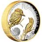 Preview: 2 Unze Silbermünze Australien 2023 - Kookaburra vergoldet in HIGH RELIEF und Polierte Platte