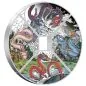 Preview: 4 x 1 Unze Silbermünzen SET Tuvalu 2024 Polierte Platte in Farbe | Lunar Serie - Motiv: DRACHE || 4er Münz Set