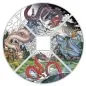 Preview: 4 x 1 Unze Silbermünzen SET Tuvalu 2024 Polierte Platte in Farbe | Lunar Serie - Motiv: DRACHE || 4er Münz Set