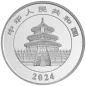 Preview: 1 Kilo / 1000 Gramm Silbermünze China 2024 in Polierte Platte und Irisierende Färbung - Panda