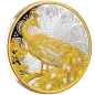 Preview: 1 Unze Silbermünze Niue 2024 vergoldet in Polierte Platte | Motiv: Pfau ( Peacock )