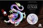 Preview: 1 Unze Silbermünze Australien 2024 Blister in Farbe ( White Dragon ) - Lunar Serie 3 - Motiv: DRACHE | Privy Mark: Brisbane Money Expo ANDA Special Ausgabe