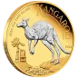 Preview: 2 Unze Silbermünze Australien 2024 - Känguru Reverse Proof vergoldet im Münzetui und Zertifikat | Perth Mint Variante *