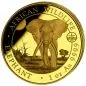 Preview: 1 Unze Goldmünze Somalia 2025 - Elefant | Privy Mark: World Money Fair Berlin