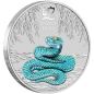 Preview: 1 Kilo Silbermünze Australien 2025 in Farbe - Lunar Serie 3 - Motiv: SCHLANGE