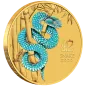 Preview: 1/10 Unze Goldmünze Australien 2025 in Farbe - Lunar Serie 3 - Motiv: SCHLANGE