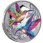 Preview: 1 Unze Silbermünze Niue 2025 Polierte Platte in Farbe | Motiv: Kolibri ( Hummingbird ) *