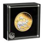 Preview: 2 Unze Silbermünze Australien 2025 - Känguru Proof Reverse vergoldet im Münzetui und Zertifikat | Perth Mint Variante