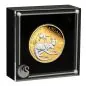 Preview: 2 Unze Silbermünze Australien 2025 - Känguru Proof Reverse vergoldet im Münzetui und Zertifikat | Perth Mint Variante