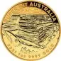 Preview: „Goldmünze 1 Unze Australien 2021 mit dem Motiv der Super Pit Goldmine, geprägt von der Perth Mint, Vorderseite mit Queen Elizabeth II, Rückseite zeigt die offene Mine in feiner Detailarbeit.“