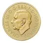 Preview: Goldmünze mit Motiv des British Lion auf der Vorderseite, Rückseite mit Porträt von König Charles III., Ausgabejahr 2025 und Feingold-Angaben, limitiert auf 5.000 Stück weltweit.
