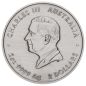 Preview: Silbermünze 2025 aus Australien mit farbigem Emu-Motiv im Antique Finish, 2 Unzen Feinsilber, Auslieferung in Etui mit Zertifikat, limitierte Auflage von 2.000 Stück.