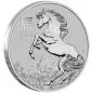 Preview: „1 Unze Platinmünze Australien 2026 Lunar Serie III mit Pferd-Motiv, geprägt von der Perth Mint, Vorderseite mit Königinnenportrait, Rückseite mit detailreichem Pferdedesign, weltweit auf 5.000 Exemplare limitiert.“