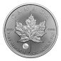 Preview: „1 Unze Silbermünze Kanada 2026 Maple Leaf im Blister der Royal Canadian Mint, Vorderseite mit Porträt von König Charles III., Rückseite mit klassischem Ahornblatt und feinem Wolf-Privy-Mark, geprägt in 999,9 Feinsilber mit Radiallinien und Micro-Engravin
