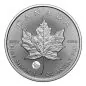 Preview: „1 Unze Silbermünze Kanada 2026 Maple Leaf im Blister der Royal Canadian Mint, Vorderseite mit Porträt von König Charles III., Rückseite mit klassischem Ahornblatt und feinem Wolf-Privy-Mark, geprägt in 999,9 Feinsilber mit Radiallinien und Micro-Engravin
