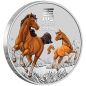 Preview: 1/4 Unze Silbermünze Australien 2026 Blister in Farbe - Lunar Serie 3 - Motiv: PFERD | Privy Mark: Hobart Money Expo ANDA Special Ausgabe *