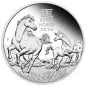 Preview: 1 Unze Silbermünze Australien 2026 in Polierter Platte - Lunar Serie 3 - Motiv: PFERD ( Perth Mint ) °