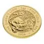 Preview: „Goldmünze 1 oz Großbritannien 2026 mit Motiv ‚The Queen’s Lion‘ aus der Royal Tudor Beasts Collection. Glänzende 999,9-Goldoberfläche, detailreiche heraldische Prägung, rundes Münzformat.“