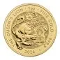Preview: „Goldmünze 1 oz Großbritannien 2026 mit Motiv ‚The Queen’s Lion‘ aus der Royal Tudor Beasts Collection. Glänzende 999,9-Goldoberfläche, detailreiche heraldische Prägung, rundes Münzformat.“