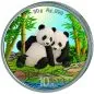 Preview: 2×30 g Silbermünzen China 2026 Panda SET Night & Day in Farbe, geprägt von der China Mint, Vorderseiten mit Himmelstempel, Rückseiten mit farblich gestalteten Panda-Motiven, inkl. Münzetui und Echtheitszertifikat.“