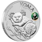 Preview: 1-Unzen-Silbermünze Australien 2025 im offiziellen Blister. Motiv: Koala. Zusätzlich farbiges Panda-Privy-Mark. Limitierte Messeausgabe zur Beijing International Coin Expo.