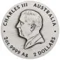 Preview: 2 Unzen Silbermünze Australien 2026 Lunar Serie 3 Pferd in Antique Finish aus 999,9 Feinsilber, geprägt von der Perth Mint, ausgeliefert im Münzetui mit Zertifikat, weltweit auf 1.888 Stück limitiert.