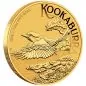 Preview: /10 Unze Goldmünze Australien 2026 Kookaburra aus 999,9er Gold, Motiv mit australischem Eisvogel, Wertseite mit Porträt von König Charles III.