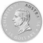 Preview: 1/10 Unze Platinmünze Australien 2026 Kookaburra aus 999,5 Platin, Motiv mit australischem Eisvogel, Wertseite mit Porträt von König Charles III.