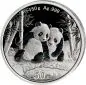 Preview: 150 Gramm Silbermünze China 2026 Panda in Polierter Platte mit irisierender Farbveredelung, Sammlermünze in Box mit Zertifikat, detailreiches Panda-Motiv