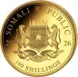 Preview: 1/10 Unze Goldmünze Somalia 2026 Elefant aus 999,9 Feingold, Bullionmünze mit jährlich wechselndem Elefantenmotiv der African Wildlife Serie