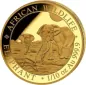 Preview: 1/10 Unze Goldmünze Somalia 2026 Elefant aus 999,9 Feingold, Bullionmünze mit jährlich wechselndem Elefantenmotiv der African Wildlife Serie