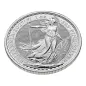 Preview: Britannische 1 Unze Silber Britannia des Jahres 2027. Die Motivseite zeigt Britannia mit Helm, Schild, Olivenzweig und Dreizack. Die Jubiläumsausgabe trägt das „30“ Wave Privy Mark und eine strukturierte Hintergrundgestaltung.