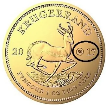 1 Unze Goldmünze Südafrika 2017 - Krügerrand | 50. Jahrestag - 50th Anniversary