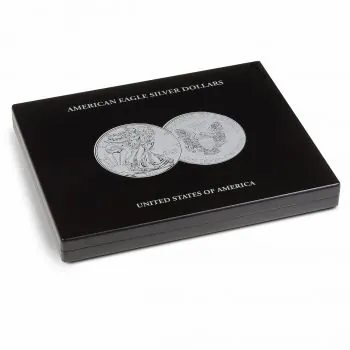 LEUCHTTURM Münzkassette für 20 Amercian Eagle Silbermünzen in Kapseln