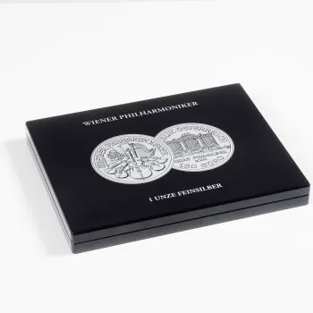 LEUCHTTURM Münzkassette für 20 Wiener Philharmoniker Silbermünzen in Kapseln