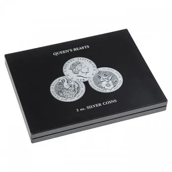 LEUCHTTURM Münzkassette für 11 x 2 Unze The Queen's Beasts Collection Silbermünzen in Kapseln