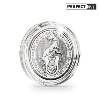 LEUCHTTURM ULTRA PERFECT FIT Münzkapseln für dickere Münzen im 10er Pack | Innen-Ø 38,61 mm | Passend für 2 Oz Silbermünzen der The Queen's Beasts und Royal Tudor Beasts Collection
