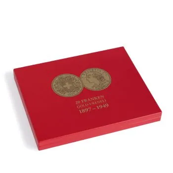 LEUCHTTURM Münzkassette für 28 Vreneli Goldmünzen (20 CHF) in Kapseln