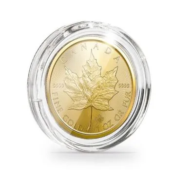 LEUCHTTURM MÜNZKAPSEL ULTRA Perfect Fit im 10er Pack passend für 1 Unze Goldmünze Kanada - Maple Leaf ( 30,00 mm )