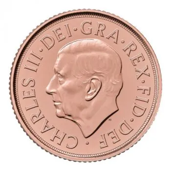 Großbritannien 1 Pfund Sovereign Goldmünze 2022 - The Memorial Sovereign | Motiv: König Charles ( Charles III. )