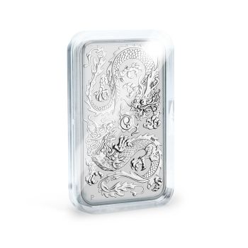 MÜNZKAPSEL passend für 1 Unze Silber Münzbarren Australien - Dragon Rectangle und 1 Unze Silberbarren Perth Mint | Motiv: Känguru