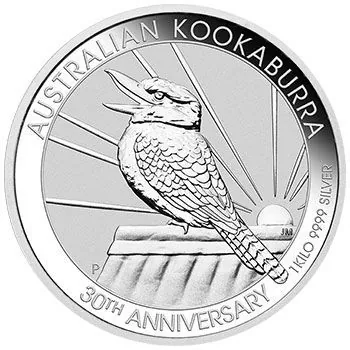 Unser Ankaufspreis für 1 Kilo Silbermünze Australien - Kookaburra