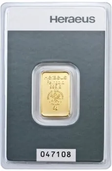 Unser Ankaufspreis für 5 Gramm Goldbarren Heraeus, Umicore und C. HAFNER in Blister mit Seriennummer